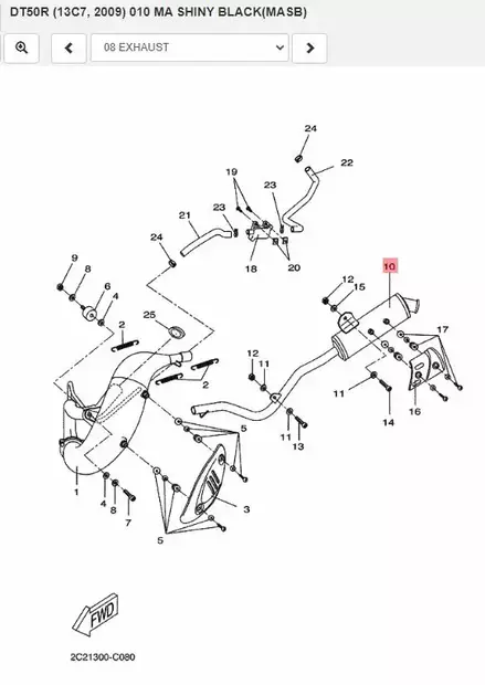 Pakoputki/Silencer Assy Yamaha Moto DT50R/X SM - Yamaha Moto - 24189 - 2