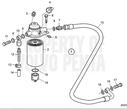 Polttoainesuodatin D4/D6 (MY2020->) Volvo 22984478 - Sisäperämoottorin osat - 50499 - 1