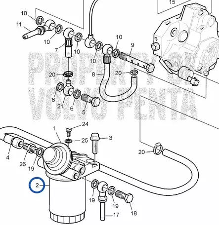 Polttonestesuodatin - Sisäperämoottorin osat - 18659 - 2