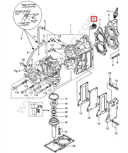 Termostaatti/Thermostat Tohatsu M8B-M18E2 - Tohatsu osat perämoottoreille - 51069 - 1