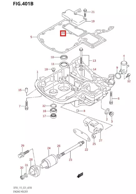 Tiiviste/Gasket Mount Case Cover Suzuki DF90-DF140 - Varaosat ja lisävarusteet - 50979 - 1