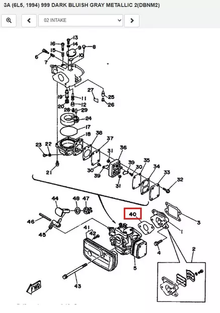 Tiiviste Kaasutin/Gasket Yamaha 3A Malta - Varaosat ja lisävarusteet - 51009 - 1