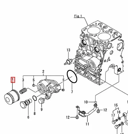 Yanmar Öljynsuodatin Oil Filter 1GM-3GM- - Yanmar moottorin alkuperäisosat - 33699 - 1