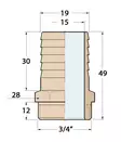 LETKULIITIN 3/4'x19MM, PRONSSIA - Veneen LVI - M9515015039 - 3