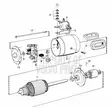 JOUSISARJA Käynnistysmoottori/Starter Motor Volvo Penta AQ175A/AQ200-AQ290A - Sisäperämoottorin osat - 6589 - 1