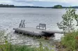 Laituri Savorak Mökki-P 6 x 2,4m + silta ruskea - Muoviputkiponttonilaiturit - 50929 - 1