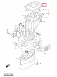 Tiiviste/Gasket Driveshaft Housing Suzuki DF9.9B DF15A DF20A - Suzuki osat perämoottorille - 50609 - 1