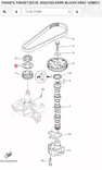 Tiiviste/Washer 1 Gear Drive Oil Pump Yamaha F20-F70 - Yamaha muut - 38369 - 2