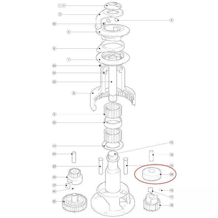 46ST RATCHET GEAR - Purjevenetarvikkeet - M9512409309 - 1