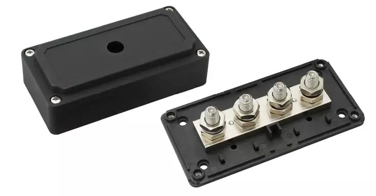 Heavy Duty BusBar kytkentäkisko 4x10mm - Venesähkön asennustarvikkeet - D160009 - 1