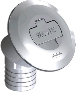 Osculati kansiruuvike messinki 30° WASTE 38mm - Kansiruuvikkeet - D147559 - 1