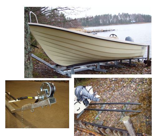 Veneliukuri 150 kg kantavuudella - Veneen tai moottorin kausisäilytys - 26879 - 1