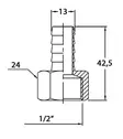 LETKULIITIN 1/2''x 13MM CR MESSINKI - Veneen LVI - M9515010202B - 2