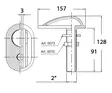LÄPIVIENTI SIHDILLÄ 2'' CR MESSINKI - Veneen LVI - M9515010320B - 2