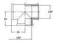 T-KAPPALE 3/8' CR MESSINKI - Veneen LVI - M9515010144B - 2