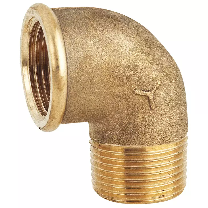 KULMAKAPPALE KIERTEILLÄ 90 1/4' CR MESSINKI - Veneen LVI - M9515010114B - 1